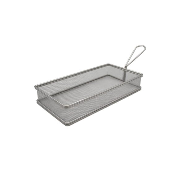 Rectangular Silver Chip Basket