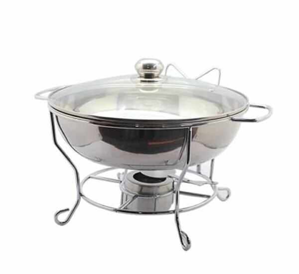 Round Chafing Dish with Glass Lid