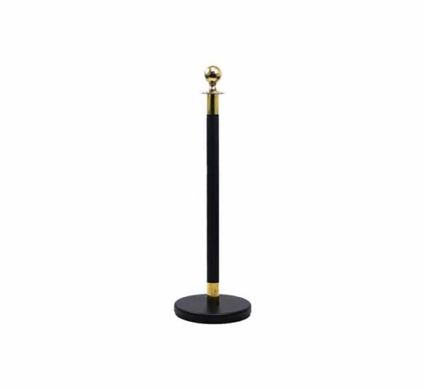Round Top Stanchion Pole Black/Gold