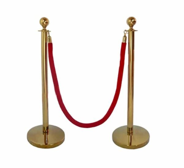 Round Top Stanchion Pole (with rope)