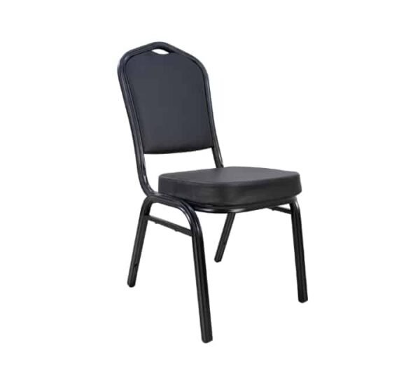 PU Leather Banquet Chair Black