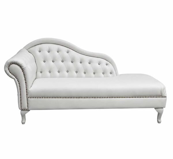 1 Arm White Chaise