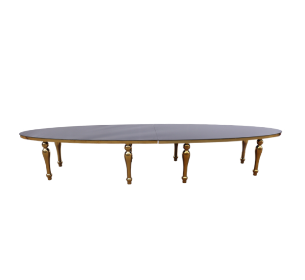 Oval Glass Table 4.8×1.2m